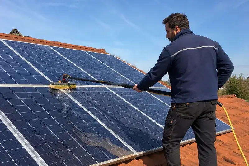 Nettoyage et entretien de panneaux solaires à Bordères-et-Lamensans